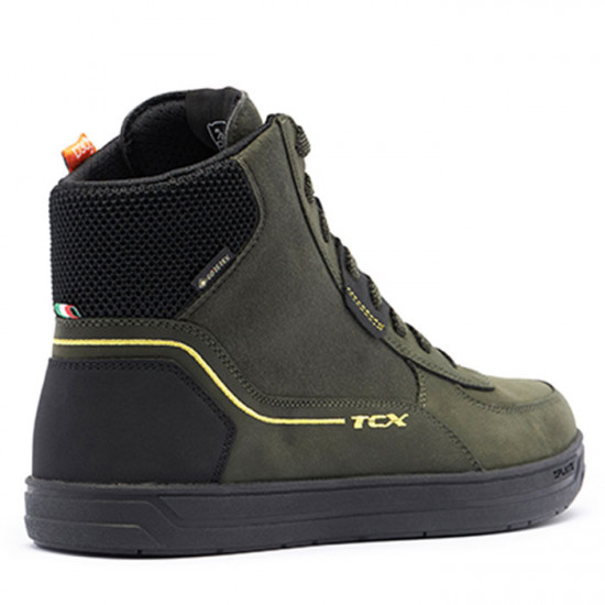 TCX Mood 2 Goretex Waterproof Green Black Yellow Boot £179.55 Mens Motorcycle Touring Boots - SKU 130/70001436J36 from RaceLeathers Motorcycle Clothing