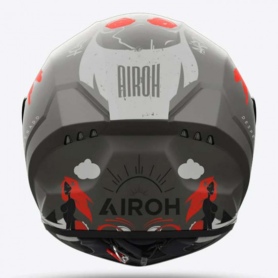 Airoh Connor Desperado Matt Orange Grey Full Face Helmets - SKU ARH191L