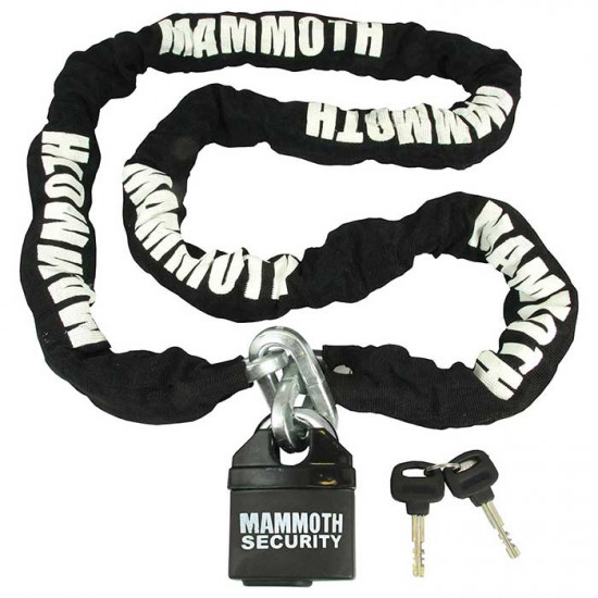 Mammoth 10mm X 1.8m Square Lock & Chain £49.99 Security - SKU LOCMAM from RaceLeathers Motorcycle Clothing