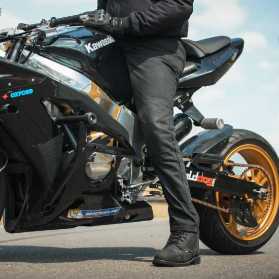 Oxford OA AAA Slim Mens Jeans Black Long £179.99 Motorcycle Jeans - SKU DM2211013034 from RaceLeathers Motorcycle Clothing