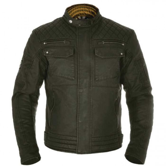 Oxford Hardy Wax Olive Jacket £239.99 Mens Motorcycle Jackets - SKU TM1812XL from RaceLeathers Motorcycle Clothing