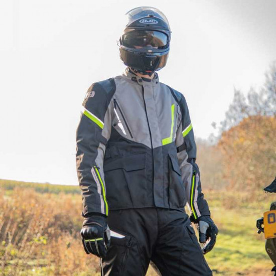 Oxford Montreal 4.0 Mens Dry2Dry Jacket Black Grey Fluo £179.99 Mens Motorcycle Jackets - SKU TM2011052XL from RaceLeathers Motorcycle Clothing