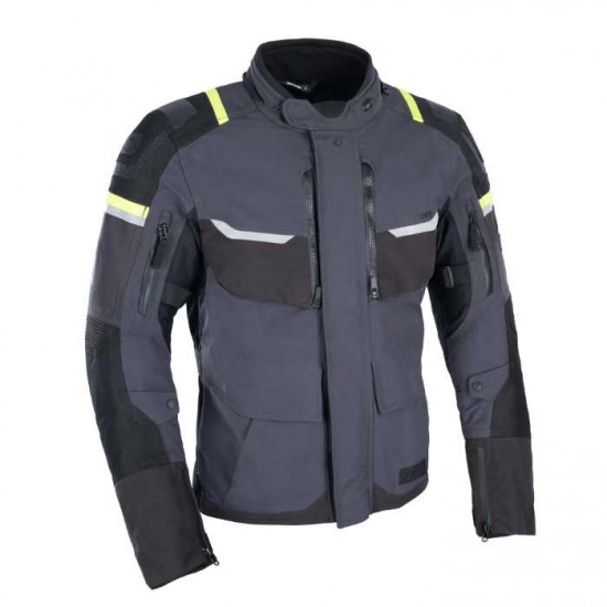 Oxford Stormland D2D Mens Jacket Grey Black Fluo Mens Motorcycle Jackets - SKU TM2111032XL