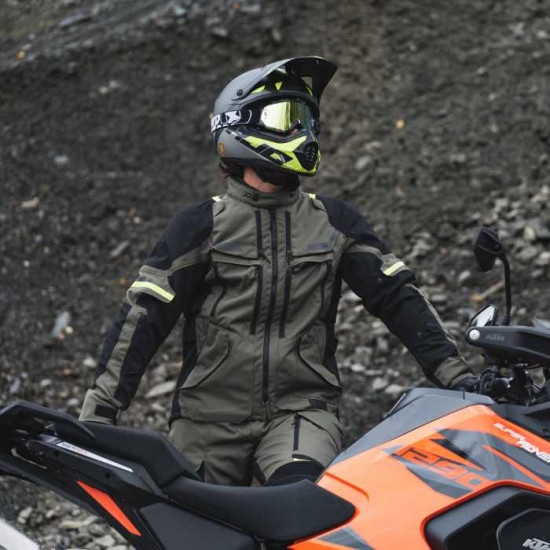 Oxford Rockland Mens Jacket Khaki Black Fluo £269.99 Mens Motorcycle Jackets - SKU TM2214022XL from RaceLeathers Motorcycle Clothing