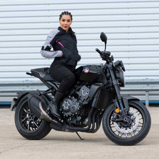 Oxford Iota 1.0 Ladies Air Jacket Black Grey Pink £129.99 Ladies Motorcycle Jackets - SKU TW19320210 from RaceLeathers Motorcycle Clothing
