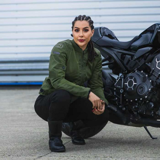 Oxford Iota 1.0 Air Ladies Jacket Khaki £129.99 Ladies Motorcycle Jackets - SKU TW19320310 from RaceLeathers Motorcycle Clothing