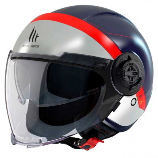 MT Viale SV S 68 Unit Blue Silver Helmet