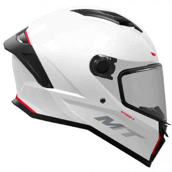 MT Stinger 2 Gloss White Helmet £69.99 Full Face Helmets - SKU M133400000013 from RaceLeathers Motorcycle Clothing