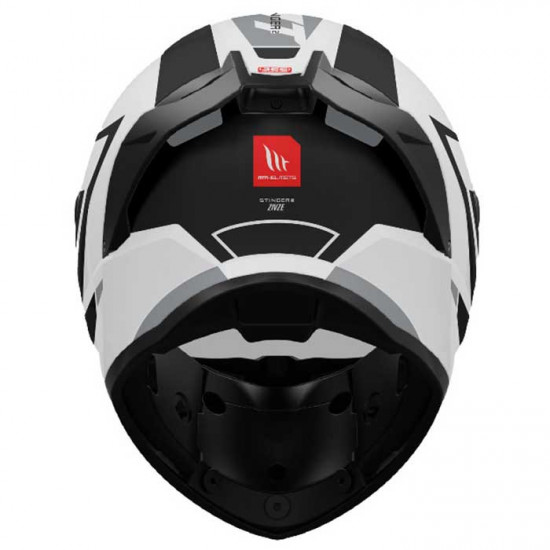 MT Stinger 2 Zivze Gloss Black White Helmet £79.99 Full Face Helmets - SKU M1334A3402113 from RaceLeathers Motorcycle Clothing