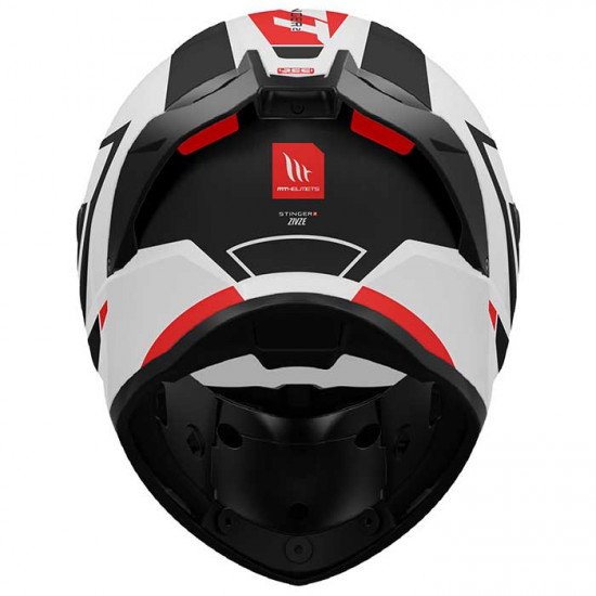 MT Stinger 2 Zivze Gloss Black White Red Helmet £79.99 Full Face Helmets - SKU M1334A340513 from RaceLeathers Motorcycle Clothing
