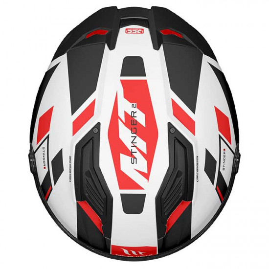 MT Stinger 2 Zivze Gloss Black White Red Helmet £79.99 Full Face Helmets - SKU M1334A340513 from RaceLeathers Motorcycle Clothing