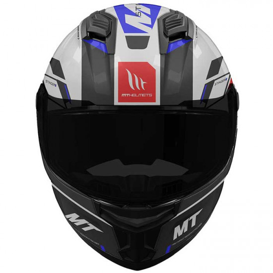 MT Stinger 2 Zivze Gloss Black White Blue Helmet £79.99 Full Face Helmets - SKU M1334A340713 from RaceLeathers Motorcycle Clothing
