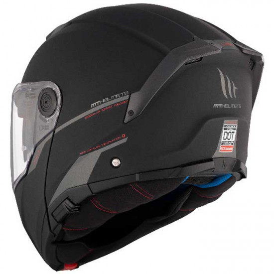 MT Atom 2 Matt Black Helmet £129.99 Flip Front Motorcycle Helmets - SKU M13350000133 from RaceLeathers Motorcycle Clothing
