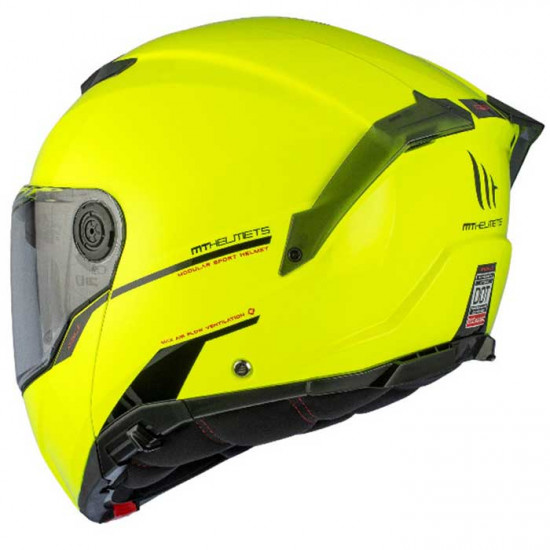 MT Atom 2 Fluo Yellow Helmet £129.99 Flip Front Motorcycle Helmets - SKU M13350000313 from RaceLeathers Motorcycle Clothing