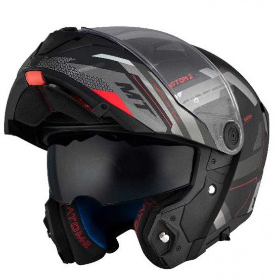 MT Atom 2 Bast Matt Black Grey Helmet