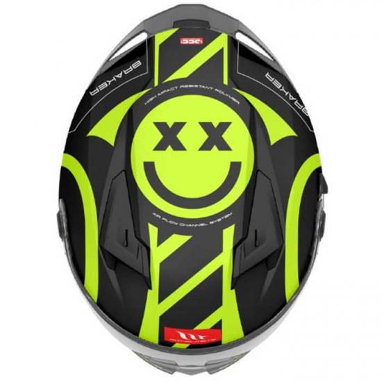 MT Braker SV Inox Matt Black Fluo Yellow Helmet