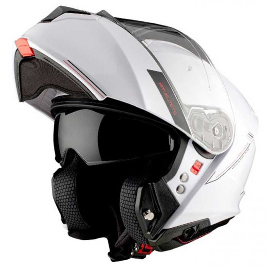 MT Genesis SV Solid Gloss Pearl White Helmet