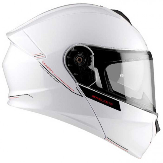 MT Genesis SV Solid Gloss Pearl White Helmet £99.99 Flip Front Motorcycle Helmets - SKU M13470000013 from RaceLeathers Motorcycle Clothing