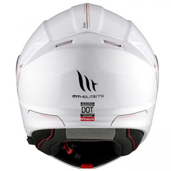 MT Genesis SV Solid Gloss Pearl White Helmet £99.99 Flip Front Motorcycle Helmets - SKU M13470000013 from RaceLeathers Motorcycle Clothing
