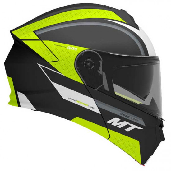 MT Genesis SV Cave Matt Black Fluo Yellow Helmet
