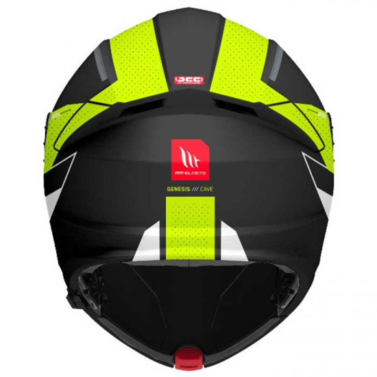 MT Genesis SV Cave Matt Black Fluo Yellow Helmet £119.99 Flip Front Motorcycle Helmets - SKU M1347A610333 from RaceLeathers Motorcycle Clothing