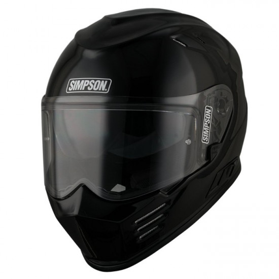 Simpson Venom Gloss Black Helmet Full Face Helmets - SKU S3FEP021SOLBLK02
