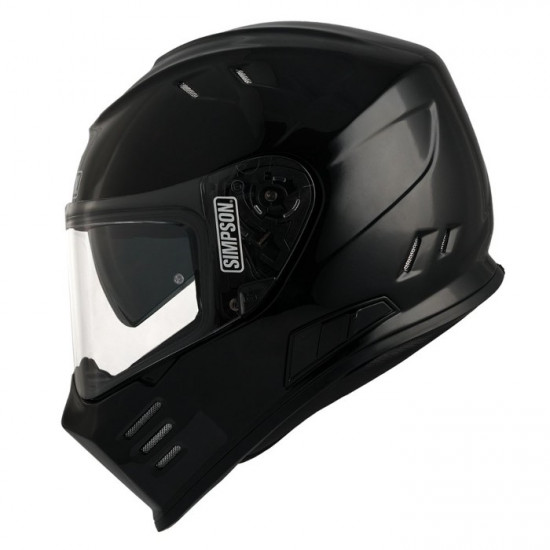 Simpson Venom Gloss Black Helmet £399.99 Full Face Helmets - SKU S3FEP021SOLBLK02 from RaceLeathers Motorcycle Clothing