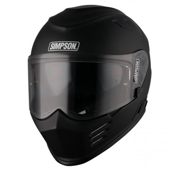 Simpson Venom Matt Black Helmet Full Face Helmets - SKU S3FEP021SOLMBK02
