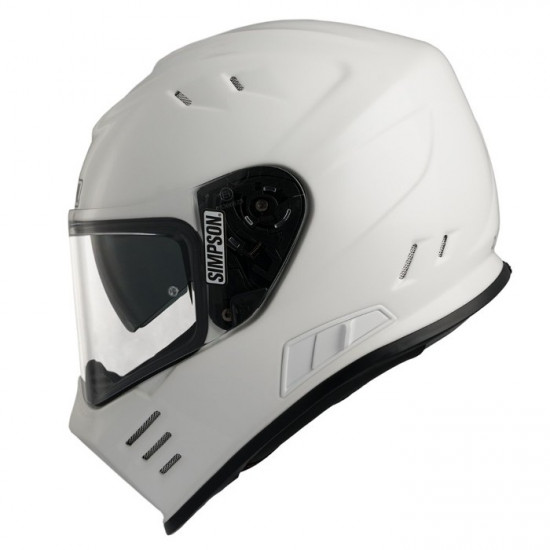 Simpson Venom Gloss White Helmet £399.99 Full Face Helmets - SKU S3FEP021SOLWHT02 from RaceLeathers Motorcycle Clothing