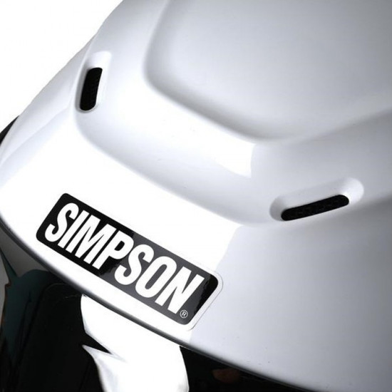 Simpson Speed Gloss White Helmet Full Face Helmets - SKU STFESPE2SOLWHT02