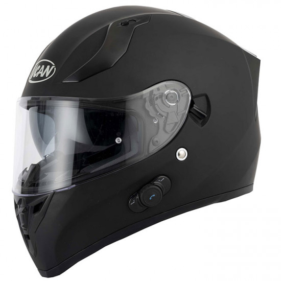 Vcan H128 Matt Black Blinc Built In Bluetooth Helmet