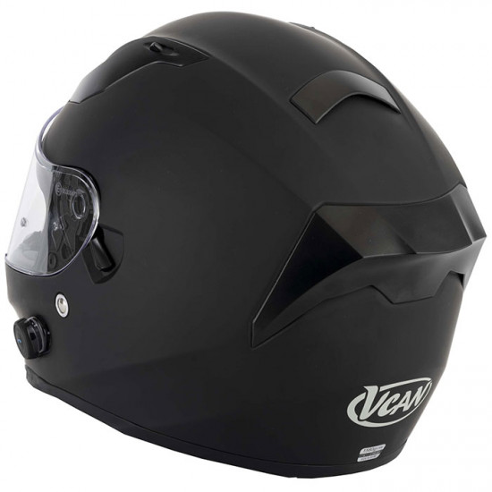 Vcan H128 Matt Black Blinc Built In Bluetooth Helmet