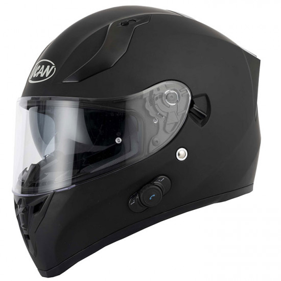 Vcan H128 Matt Black Blinc Built In Bluetooth Helmet £179.99 Full Face Helmets - SKU RLMWHOB001 from RaceLeathers Motorcycle Clothing