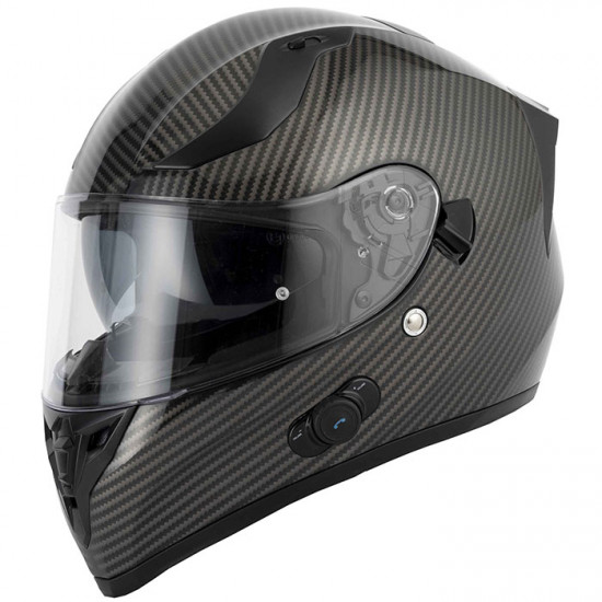 VCAN H128 Matt Black Blinc Built In Bluetooth Helmet £189.99 Full Face Helmets - SKU RLMWHOB007 from RaceLeathers Motorcycle Clothing