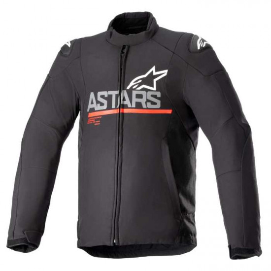 Alpinestars SMX Waterproof Jacket Black Dark Grey Bright Red Mens Motorcycle Jackets - SKU 32065231993XXL