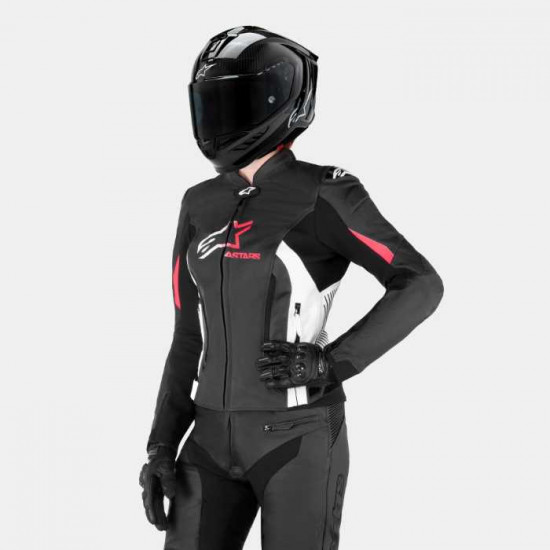 Alpinestars Stella Ladies GP Plus V4 Leather Jacket Black White Diva Pink £474.99 Ladies Motorcycle Jackets - SKU 3110524183238 from RaceLeathers Motorcycle Clothing