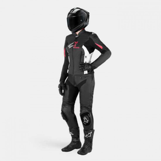 Alpinestars Stella Ladies GP Plus V4 Leather Jacket Black White Diva Pink £474.99 Ladies Motorcycle Jackets - SKU 3110524183238 from RaceLeathers Motorcycle Clothing