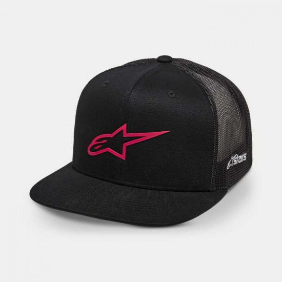 Alpinestars 3D Ageless Trucker Hat Black Red Casual Wear - SKU 1214817231030