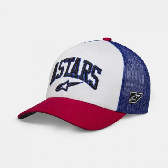 Alpinestars Dunker Trucker Hat White Red Blue