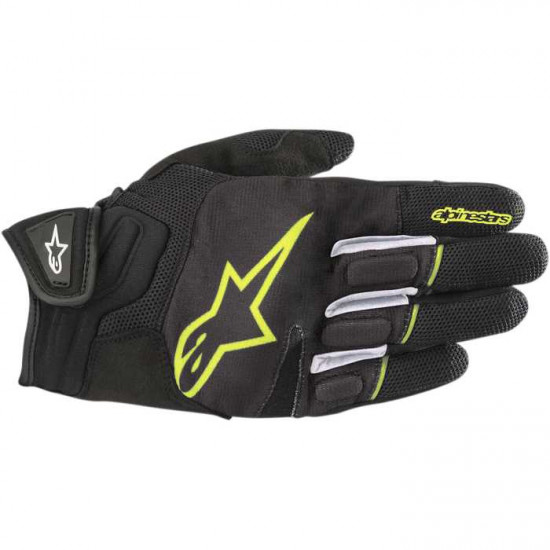 Alpinestars Atom Gloves Black Yellow Fluo Mens Motorcycle Gloves - SKU 3574018155XXL