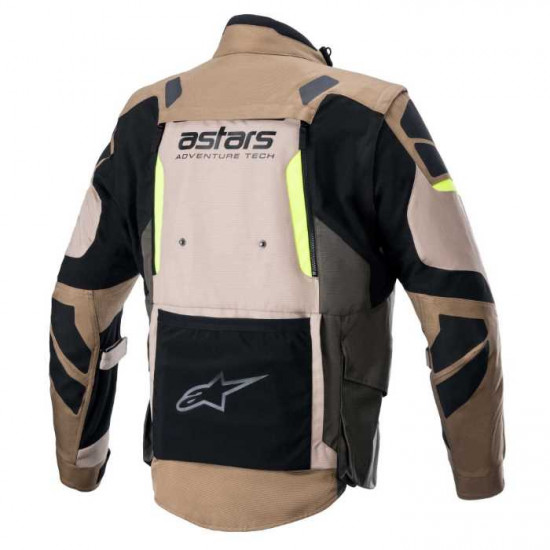 Alpinestars Dark Halo Dual Sport Jacket Dark Khaki Sand Yellow Fluo