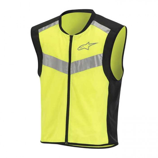 Alpinestars Flare Neon Vest Black Yellow Fluo Rider Accessories - SKU 6509019155XXL