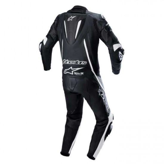 Alpinestars Fusion Leather Suit 1 Pc Black White Leather Suits - SKU 31530221246