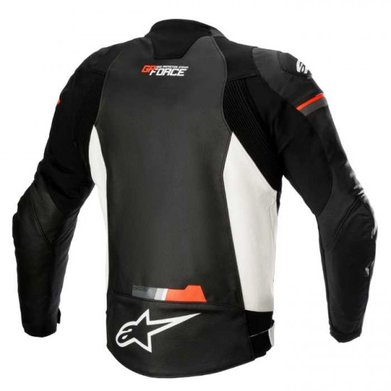 Alpinestars GP Force Leather Jacket Black White Red Fluo