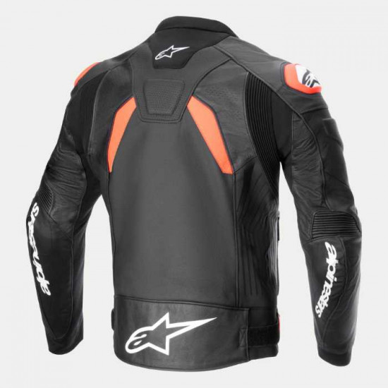 Alpinestars GP Plus R V4 Airflow Leather Jacket Black Red Fluo White