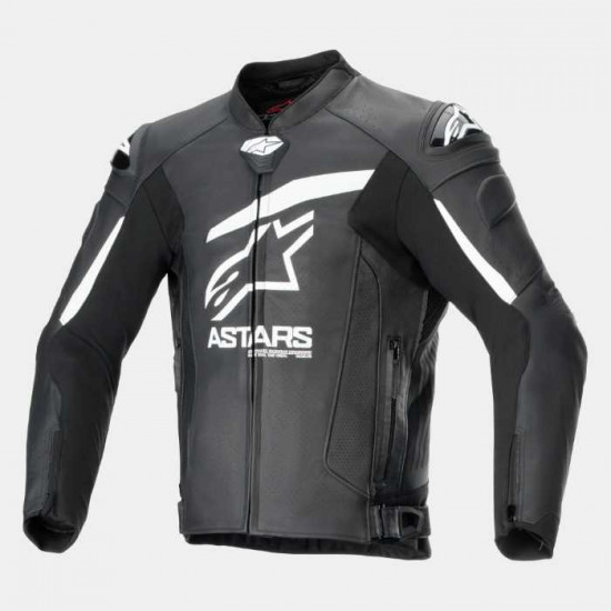 Alpinestars GP Plus R V4 Airflow Leather Jacket Black White Mens Motorcycle Jackets - SKU 31006241248