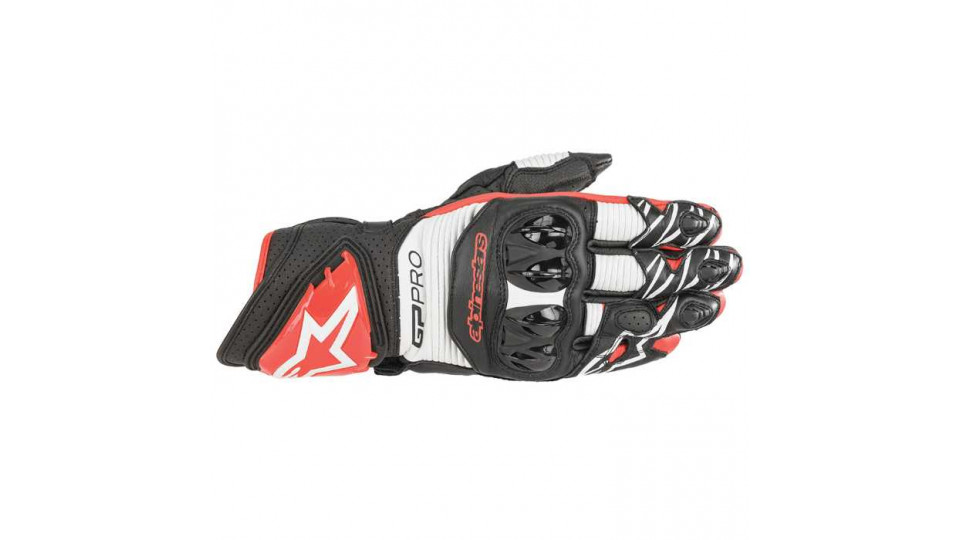 Alpinestars GP Pro R3 Gloves Black White Bright Red