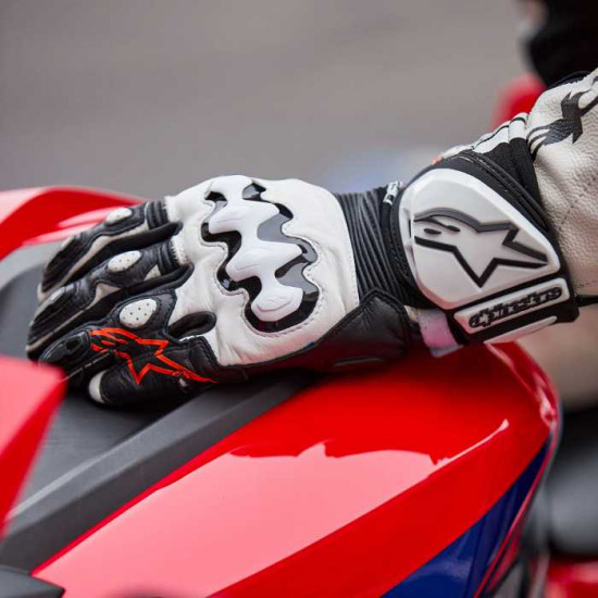 Alpinestars GP Pro V4 Gloves Black White £237.49 Mens Motorcycle Gloves - SKU 355672412XXL from RaceLeathers Motorcycle Clothing