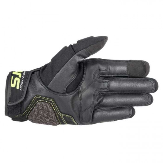 Alpinestars Halo Leather Gloves Forest Black Yellow Fluo