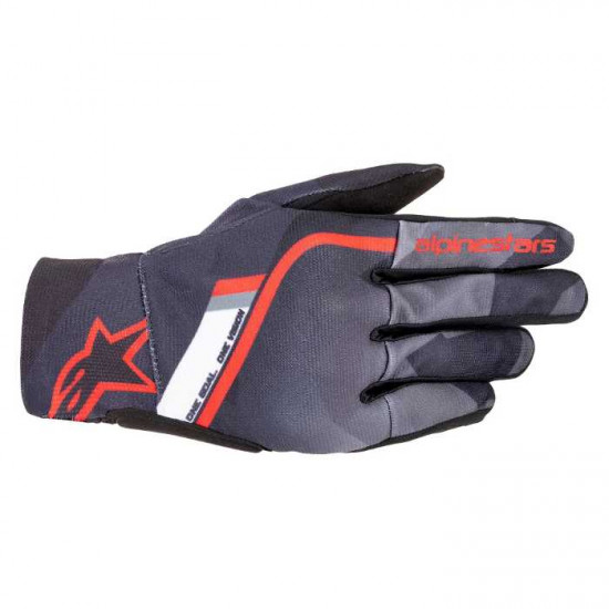 Alpinestars Reef Glove Black Grey Camo Bright Red Mens Motorcycle Gloves - SKU 35690201343XXL